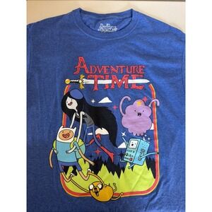 Adventure Time Men's Finn And Friends Series Logo Adult T-Shirt Medium